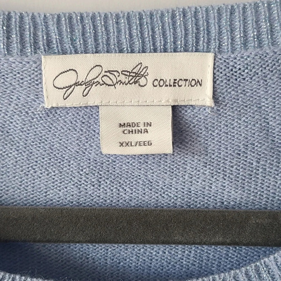 Jaclyn Smith collection sz.XXL blue+silver thread - Picture 9 of 9